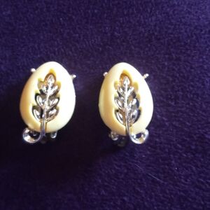 Elegant Yellow and Gold Leaf Earrings